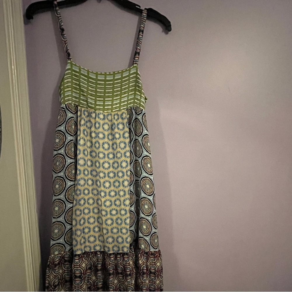 UO Multicolor Patterned Flowy Maxi Dress